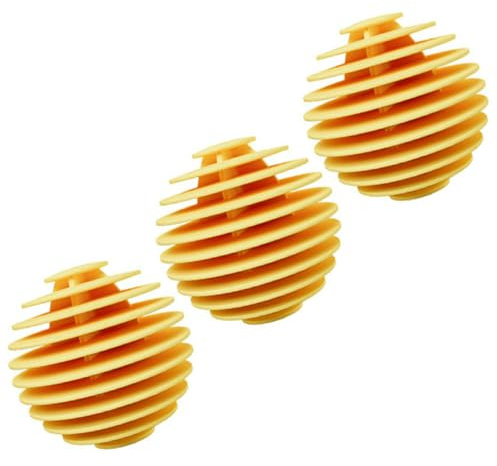 Tumble Dryer Balls 3 Pc Yellow Laundry Balls for Tumble Dryer Reusable Tumble Dryer Tumble Dryer Ball Silicone Laundry Balls Clothes Will Come Out Soft Fluffy Fewer Wrinkles and Less Static Cling