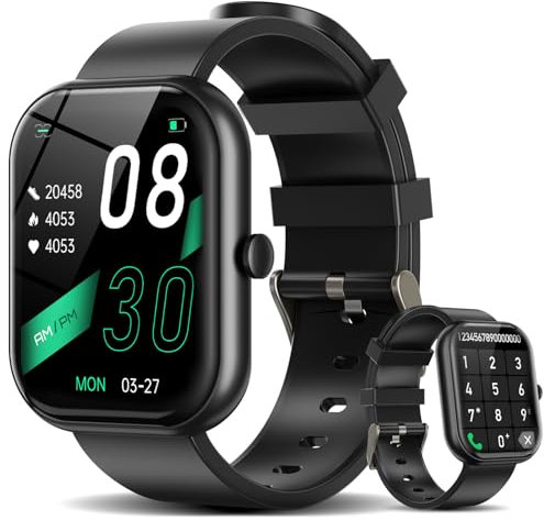 BEYCED Smartwatch Uomo Donna, 2.01 Orologio Fitness con Effettua/Risposta Chiamate, 100+ Sportive Smart Watch con Cardiofrequenzimetro/Sonno/Contapassi, Fitness Tracker per Android iOS