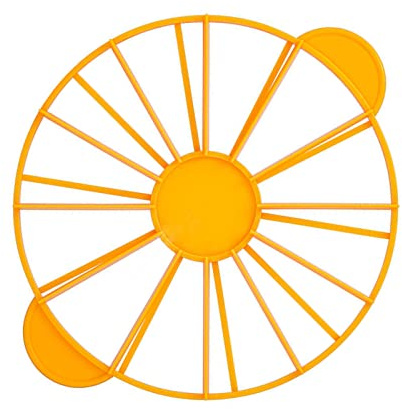 Cake Portion Marker, 10 or 12 Slices, Food Grade Round 10/12 Piece Cake Slice Marker, Equal Portion Cutter, Bread Cake Divider, for Cakes Up To 10.6 Inches Diameter (Yellow