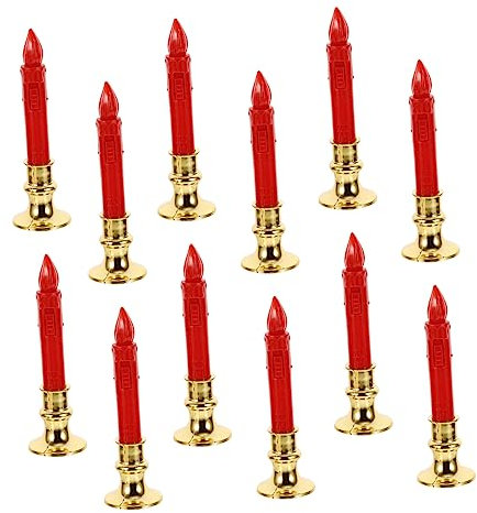 Tofficu 12pezzi Luce Led Candela Simulata Candeline Led Decorative Lampada Candela Elettrica Per Luce Elettrica Candele Finte Per Decorazione Casa