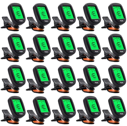 LALAOKS Guitar Tuner Clip on 20Pack,for Acoustic Guitar Bass Violin Ukulele