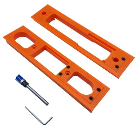 Duroecsain Gabarit de charnière de porte - Jauge de fraisage pour paumelle de porte - Outil de montage de précision léger pour portes extérieures - Pour débutants - Réparation du bois