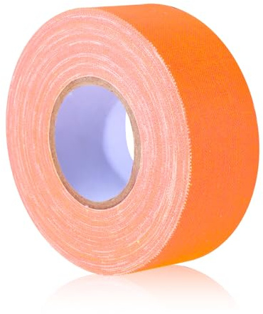 Abeillo Neonorange Gaffer Tape, Fluoreszierendes Klebeband, Orange Reflektoren Aufkleber, UV Aktiv Tape für Bühnenpartys, Spielgitterböden, Weihnachtsdeko, 25mm x 15m