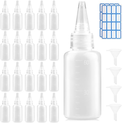 DKBT 20 Stück Quetschflasche 60ml Squeeze Flasche Spritzflasche Dosierflasche Saucenflasche Ketchup Flasche Spenderflasche Squeeze Bottle Soßenflaschen Soßenspender ölflasche Plastik küche