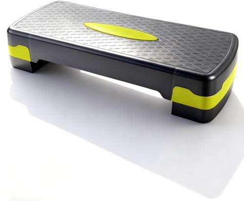 Basics Pedana Step per Aerobica,Stepper Fitness Aerobica Regolabile con 3 Altezze 10/15/20cm per Domestico Palestr