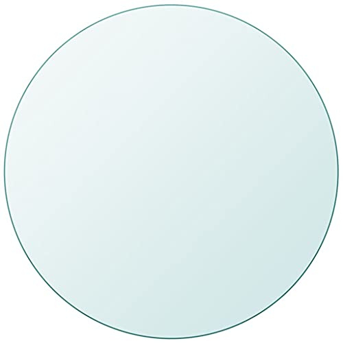 ACAGALA Glasplatte, Ø 30 cm, Tischplatte aus gehärtetem Glas Rund, Runde Glasscheibe für Tisch Kamin, Couchtischplatte,Gartentischplatte Gehärtetes, Transparent