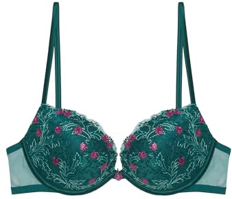 YAMAMAY - Reggiseno Push-up, Donna, Verde Scuro