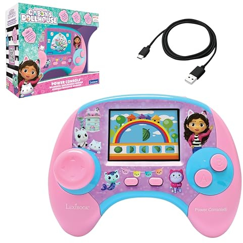 Lexibook, Gabby et la Maison Magique Console Power, JCG100GDHi1LXB | Anglais/Français, 100 activités, Écran couleur
