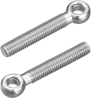 QUARKZMAN 4Pcs Anillos de Elevación M8 x 50mm, Pernos de Ojo Tornillos de Argollas de Acero Inoxidable 304 para Colgar y Fijar Válvulas Compuerta Tuberías