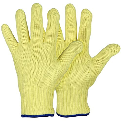 Rostaing PARA4HEAT Ladies Small Heat Protection Gloves Oven Stove Woodburner Log Fire BBQ 250°C, Yellow, 7, Small / 7