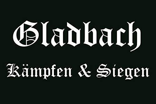 U24 Drapeau de Gladbach - Combattions et victoires - Qualité supérieure - 120 x 180 cm