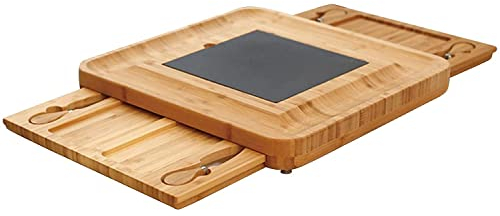 Juego de tablas de queso, plato de queso de pizarra, bandeja de queso de carne de vino, para inauguración de la casa Acción de Gracias personalizada vacaciones Navidad cumpleaños boda fiesta regalos