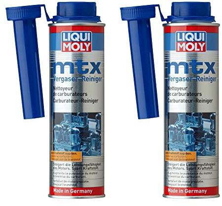 Liqui Moly 2X MTX Vergaserreiniger 300ml | Entfernt Ablagerungen im Vergaser, an Ventilen, Zündkerzen sowie im Brennraum und verhindert Neubildung | Kraftstoff Additiv für Benzin-Motoren | 2X 300ml