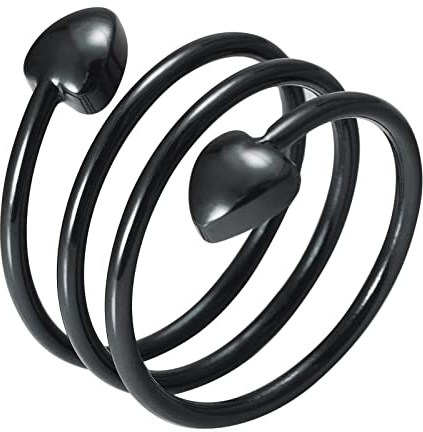 Magnetiskt fält kvinnors kopparring, ren koppar hjärtformad damring