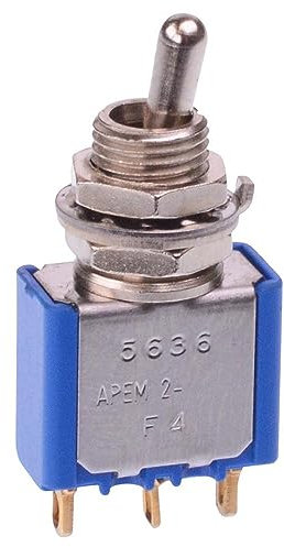 5636CD16 APEM On-On 6.35mm Miniature Toggle Switch SPDT