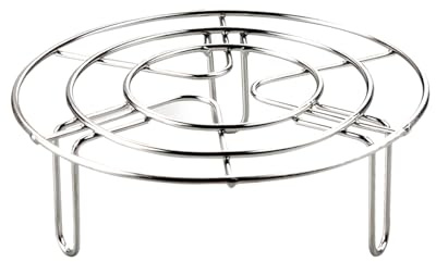 Luckious Round Air Fryer Rack, Stainless Steel Round Steam Rack, Multi-Purpose Cooking Steam Cooling Rack for Air Fryer, Steamer, Kitchen Accessories (15CM)