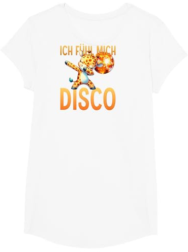 Ich Fühle Mich Disco Lustige Dabbing Giraffe Disco Party T-Shirt