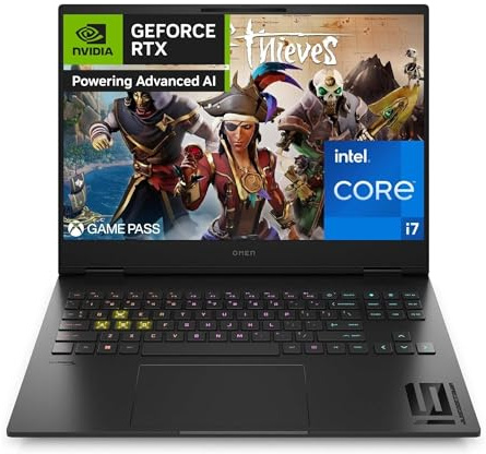 HP OMEN 16-u1000sl Notebook, Intel Core i7-14700HX, 16GB RAM DDR5, 1TB SSD PCIe NVMe, Display 16 2K QHD 240Hz IPS, RTX 4060 8GB GDDR6, 3 Mesi di PC Game Pass Incluso, Windows 11, Nero