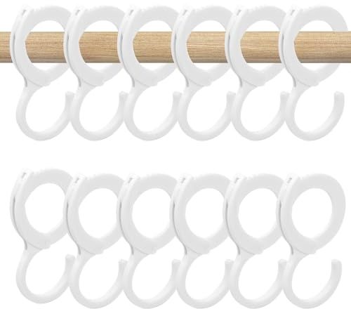 Rapidbok 12 Pezzi Ganci a S Plastica, Ganci Forma S con Fibbia, Ganci Bianco, Ganci da Cucina per Appendere Utensili, Vestiti, Pentole, Stoviglie, Gancio per Cucina, Bagno, Camera, Ufficio