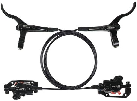 BUCKLOS 2 Piston MTB Bike Hydraulic Disc Brakes Set with Calipers Adapter