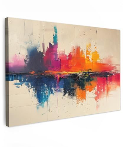 MuchoWow© Bilder Groß 120x80 cm XXL Wohnzimmer Deko Moderne Wandbild Kunstdruck auf Leinwand Bild Schlafzimmer über Bett Room Decor Geschenke Aquarell - Kunst - Modern