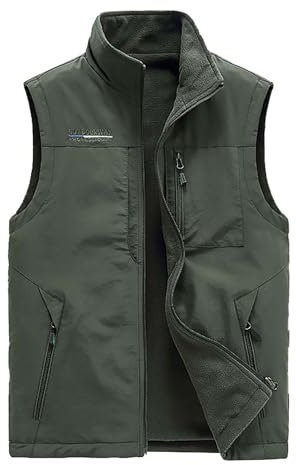Herren Fleeceweste Ärmellos, Softshell Weste Schwarz Ärmellose-Laufweste Warm Atmungsaktive Funktionsjacke Leicht Winterweste Arbeitsweste Winddicht Winterweste Wasserdichte Outdoor-Fleeceweste