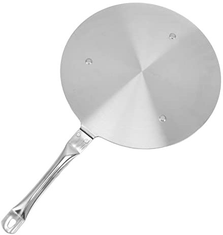 Adaptateur de Plaque de Transfert de Chaleur pour Cuisinière à Induction en Acier Inoxydable, Plaque de Diffusion de Chaleur de 24cm avec Poignée