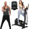 Miweba Sports Crosstrainer MC500 Stepper | 7 kg Schwungmasse - Bis 120 kg - Ergometer - Heimtrainer leise - Ellipsentrainer für Zuhause - LCD Monitor - Hometrainer - Cardio - Fitnessgerät (Schwarz)