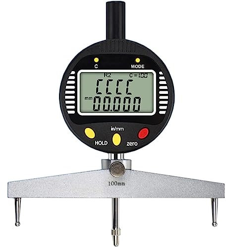 Jauge de rayon numérique avec 5 mâchoires de mesure – Indicateur électronique de rayon intérieur/extérieur de haute précision pour pièces mécaniques et moules en bois