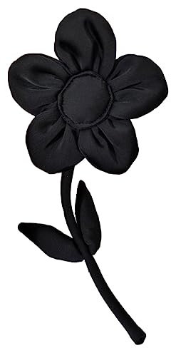 XAGMODSHN Schwarz-weiße Stoff-Blumen-Brosche, Anstecknadeln, übertriebene Ansteckblume Modeschmuck, Broschen für Damen, Hemdkragen, Zubehör, Stofflegierung