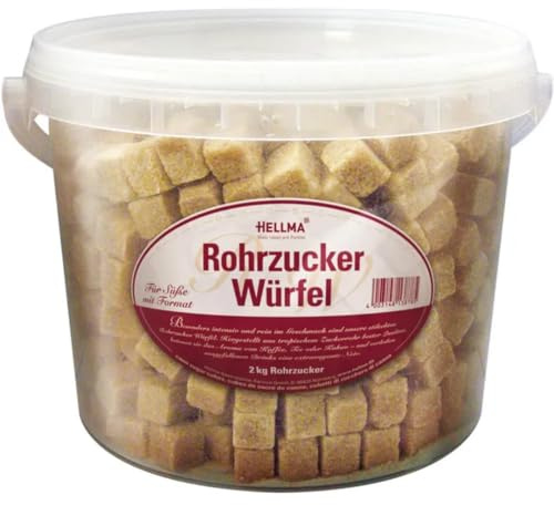 Helllma Zucker Rohrzucker-Würfel, im Eimer, 2kg