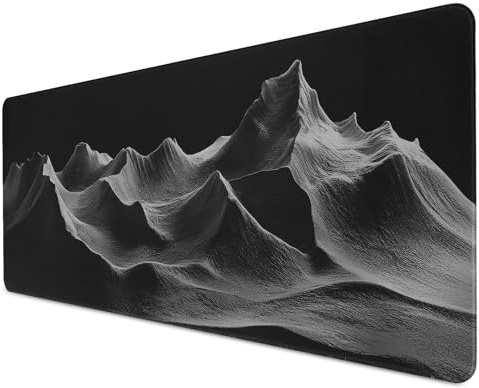jooeer Tapis de Souris, Grand Bureau Clavier Gaming Tapis 800 x 300 x 3 mm pour Bureau et Maison, Base en Caoutchouc, Noir