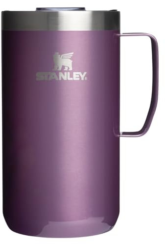 STANLEY Everyday Camp Mug 24oz | Drink Through Lid | Cup for Coffee, Tea and Drinks | Insulated Stainless Steel Coffee Mug | BPA-Free | Wisteria Shine