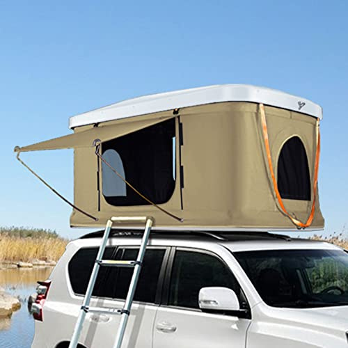 Auto Markise Camping Dachzelt Hardshell Klappbett mit Leiter und Lampe für Outdoor-Aktivitäten