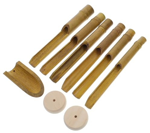 Gatuida DIY Windspielset Mit Bambusrohren Und Holzklappern Bastelset Für Harmonische Klänge Im Garten Und Zuhause Einfach Zusammenzustellen