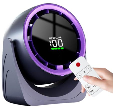 Generico Ventilateur de table avec télécommande | Ventilateur pour chambre à coucher, table circulation d'air - refroidisseur personnel avec flux d'air puissant et silencieux pour maison et bureau