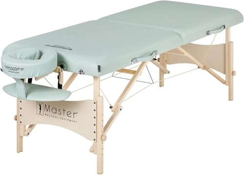 Master Massage Lily Green Paradise Portable Massage Table W/Carry case. 300 KG Working Capacity