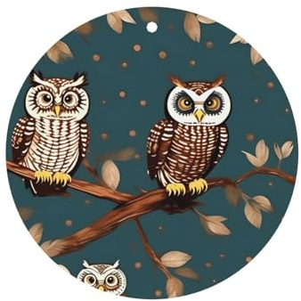 Gufi su rami di albero stampa 10 pz auto deodorante appeso fogli profumati con corda per la casa