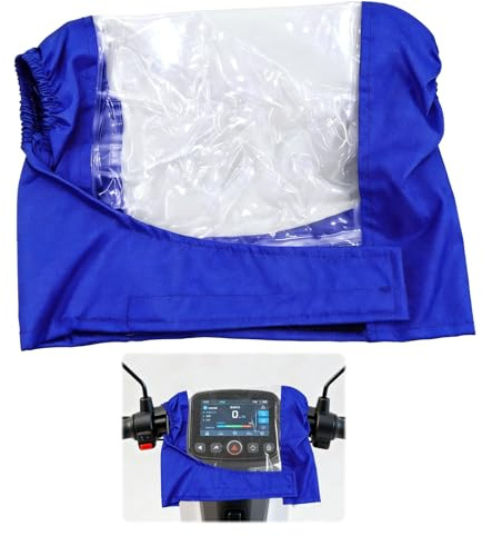 Control Panel Waterproof Cover, Mobility Scooter Rain Cover,Waterproof Clear Tiller Cover, Universal Tiller Top Protection Console Cover for Elderly Mobility Electric Wheelchair Arm Joystick (Blue)