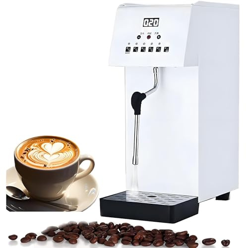 HuanSebesity Montalatte a Vapore Professionale, Montalatte Elettrico Da 2500 W, Macchina per Schiumare Con Capacità Di 6 Litri, Riscaldamento Rapido, Capacità 6 L, Per Tè E Caffè