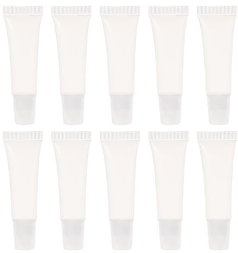 ABOOFAN Nachfüllbare Lipgloss Tuben zum Befüllen aus Kunststoff 10 Stück 10 ml Leicht und Tragbar Leere Lippenstift Behälter für Reise und Einkauf