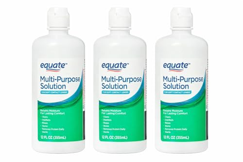 Equate Multi-Purpose Solution for Soft Contact Lenses, 12 FL Oz Per Bottle, 3 Bottles