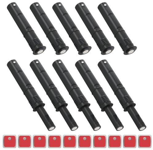 10 Pcs Push to Open Door Catches Magnetic Push Latches Release Invisible Rebound Door Opener Hidden Press Device Soft Close Opener Catch Latch Hidden Door Release Drawer for Closet Cabinet Wardrobe