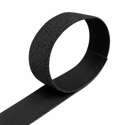 VELCRO® Brand ONE-WRAP® Back-to-Back Tape Roll, 20mm Wide Reusable Self-Gripping Cable Wrap for Cable Management, Cut-to-Length Hook & Loop Strap, Pre-Packed 1m–25m Roll Options (Black, 20MMX2M)