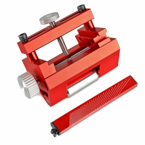 YWMJZEU Rullo Cilindrico Dima Affilacoltelli a Angolo Fisso Morsa Affilacoltelli Regolabile Guida Angolo Affilatura Materiale Resistente All'usura, Rosso