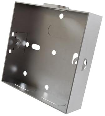 rhinocables Metal 1 Gang Single Socket Back Box (16mm, 1 Pack) | Durable Construction: Crafted from high quality metal galvanized steel, offering long lasting durability and robustness for