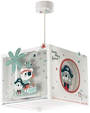 Dalber kinderlampe Pendelleuchte Hängelampe Piraten The Pirates Tiere, 24 x 24 x 21 cm, Grün