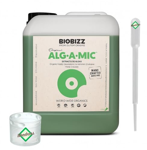 BioBizz ALG-A-Mic 1 litro - Fertilizante natural Cultivo interior Tomates Líquido Orquídeas Bonsái Orgánico (5 litros)
