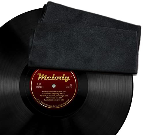 Record Cleaning Cloth 5 Pack 15''x15'' Big Size Anti-Static Microfiber Lint Free for LP Vinyl Record, Glasses,TV Screen, Laptop