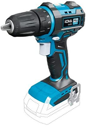 TALADRO ATORNILLADOR 20V BRUSHLESS (SIN BATERIA Y CARGADOR) PORTABROCAS Ø10mm 18,5x19,6cm PRO SERIES BATTERY KOMA TOOLS